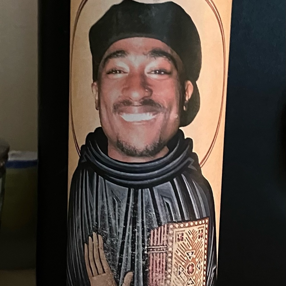 Tupac Prayer Candle custom made